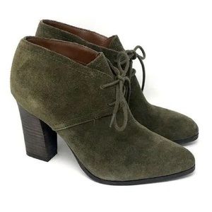 FRANCO SARTO Leandra Green Ankle Boots